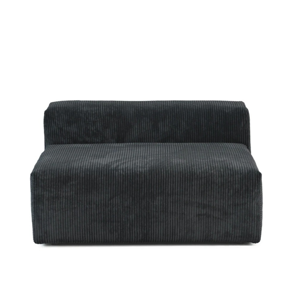 Modular Washable Oversized Armless Chair in Black