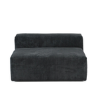 Modular Washable Oversized Armless Chair in Black