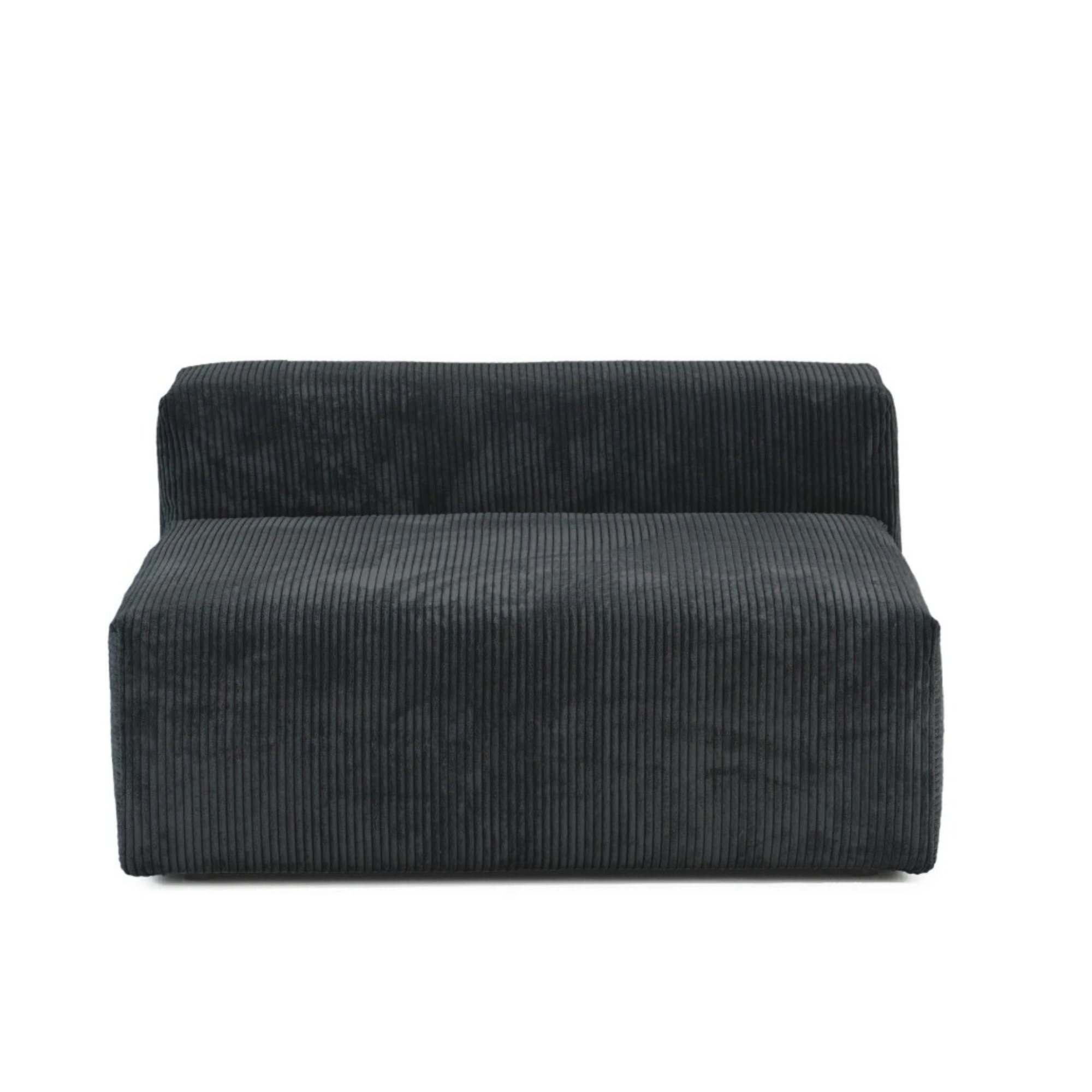 Slipcover Only - Modular Washable Oversized Armless Chair in Black