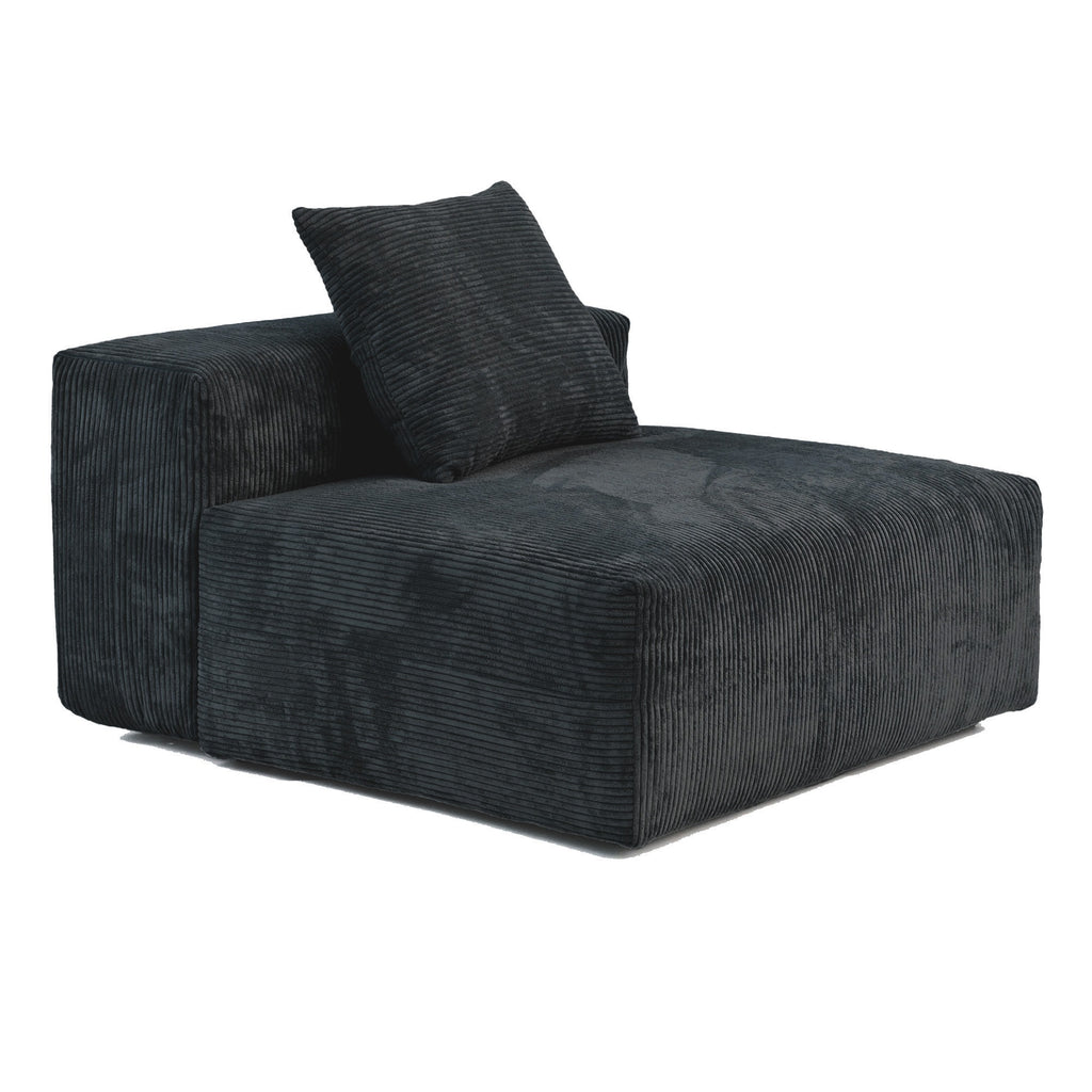Modular Washable Oversized Armless Chair in Black