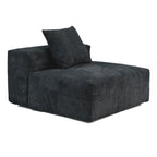 Modular Washable Oversized Armless Chair in Black