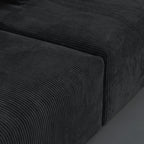Modular Washable Oversized 3-Seater in Black