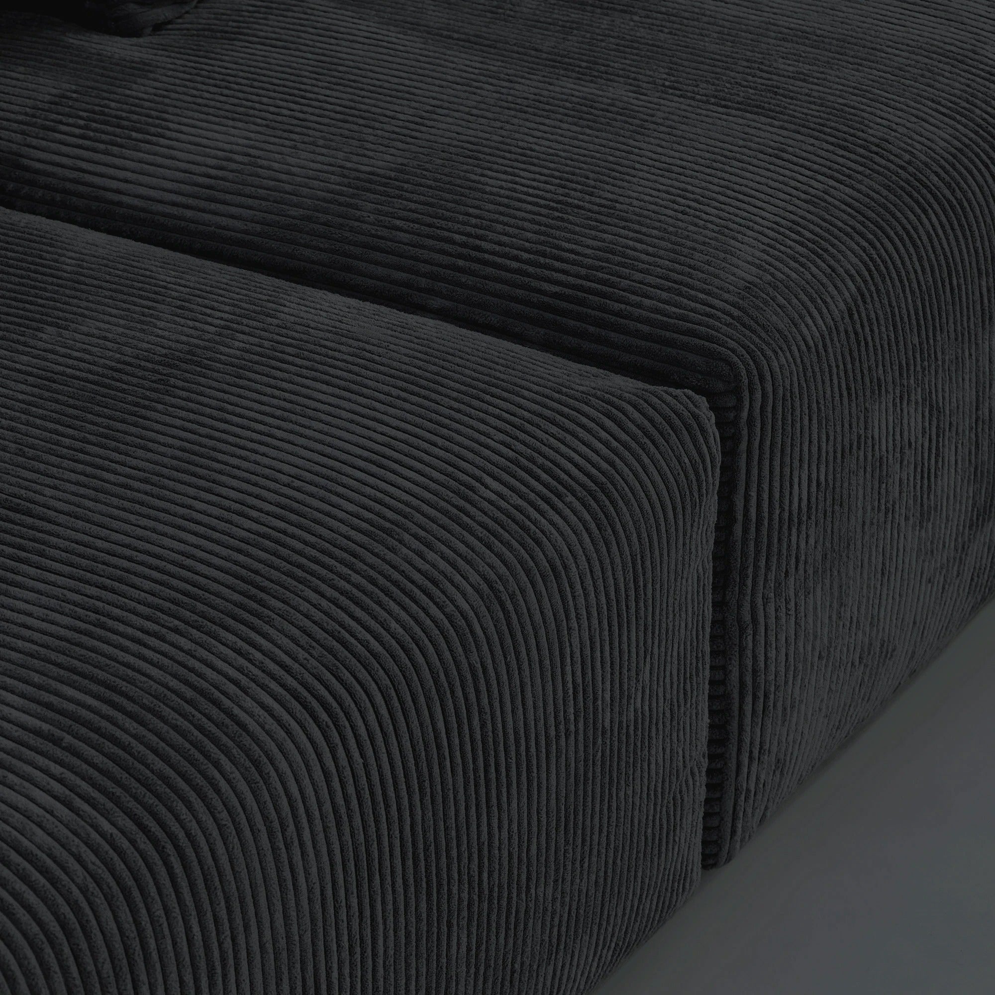 Slipcover Only - Modular Washable Oversized 2-Seater in Black