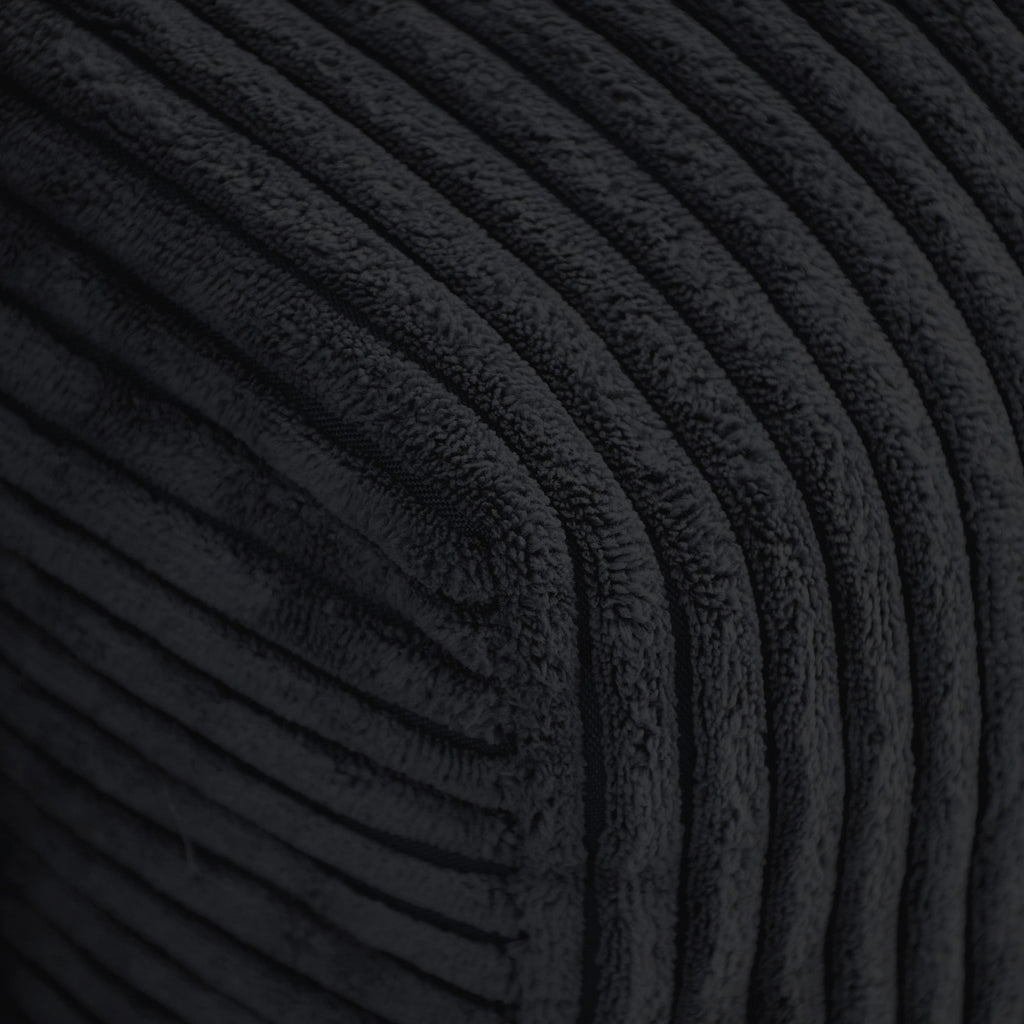 Modular Washable Oversized 3-Seater in Black