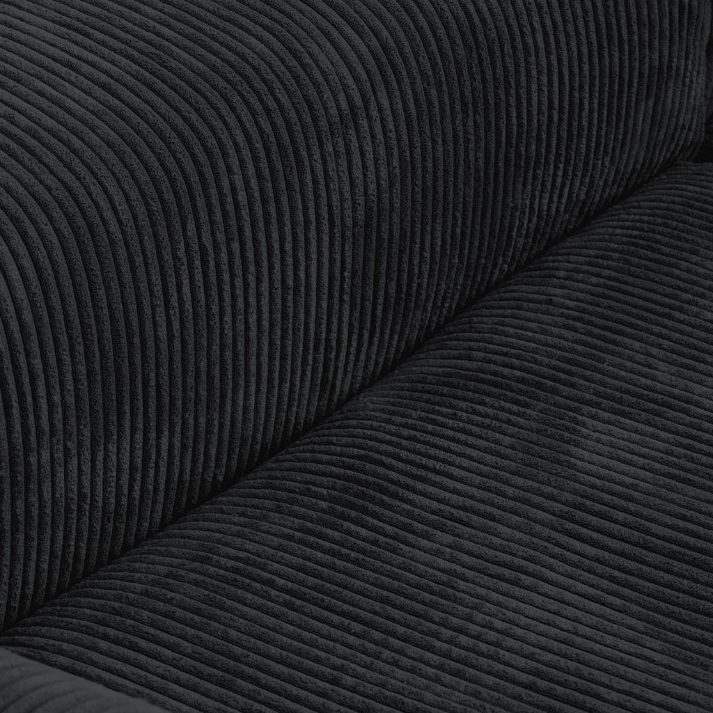 Modular Washable Oversized 3-Seater in Black