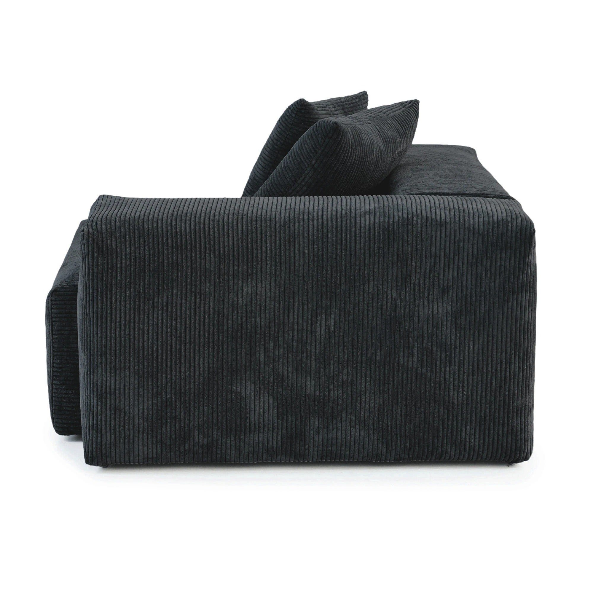 Modular Washable Oversized Corner Chair in Black