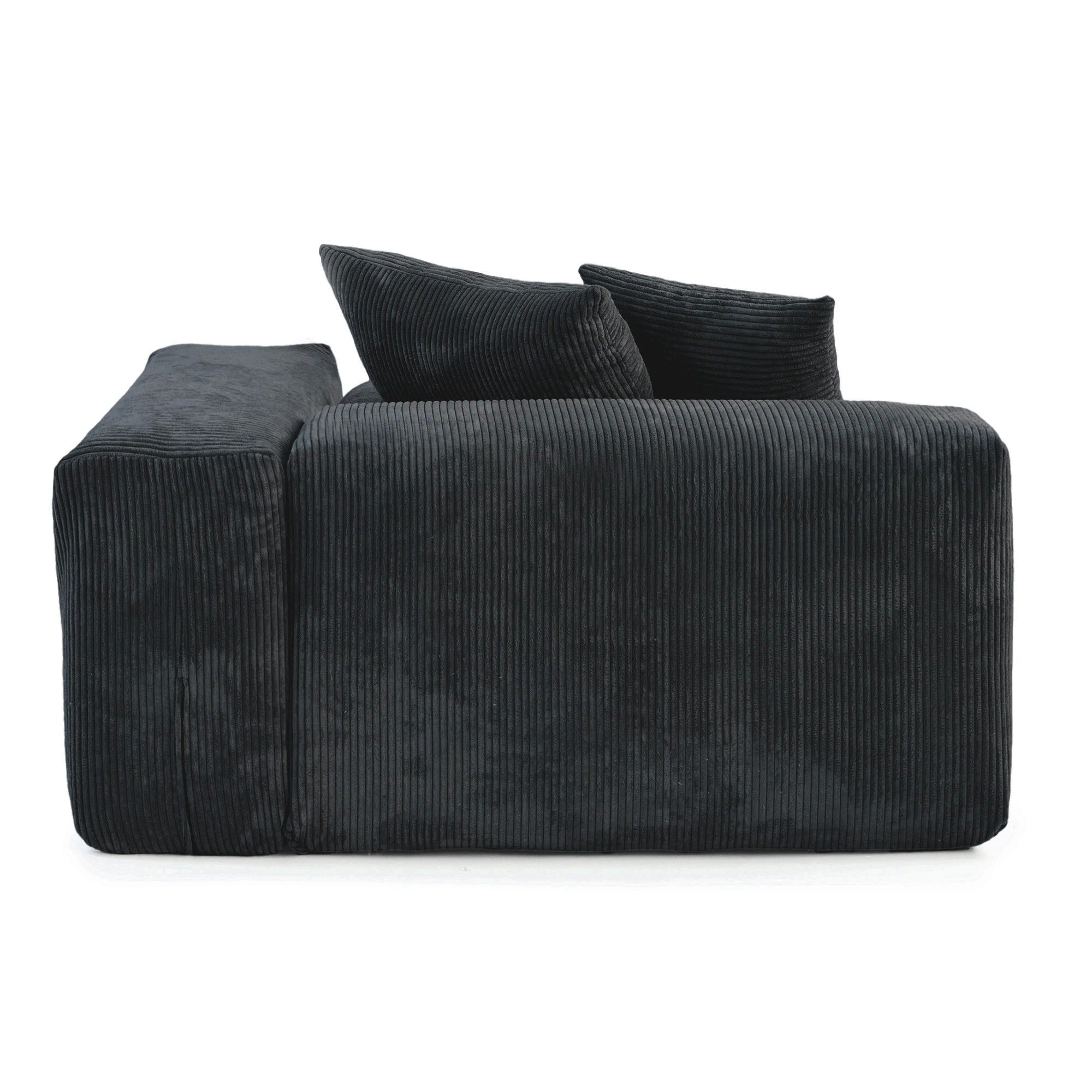 Modular Washable Oversized Corner Chair in Black