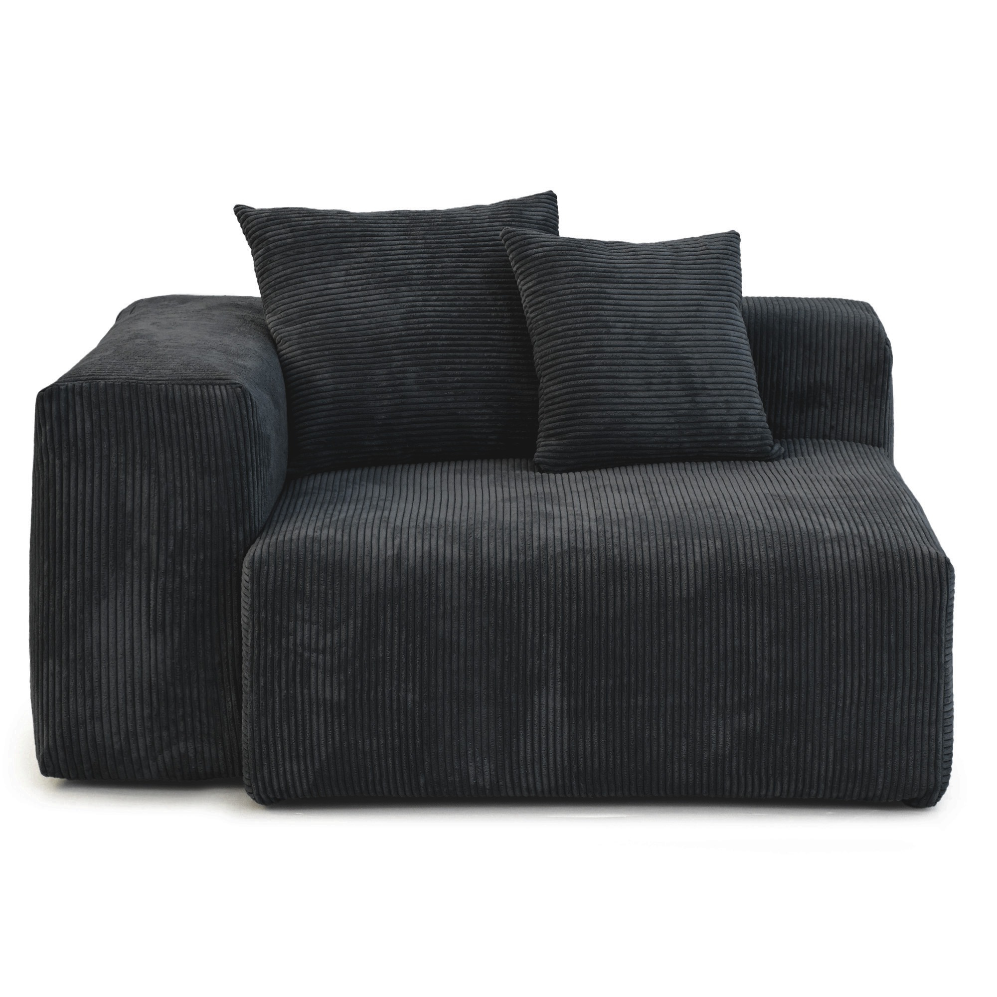 Modular Washable Oversized Corner Chair in Black