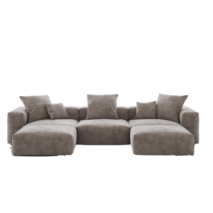 5-Seat Modular Double Chaise Sectional | Teddy