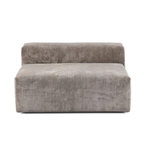 Modular Washable Oversized Armless Chair in Brown