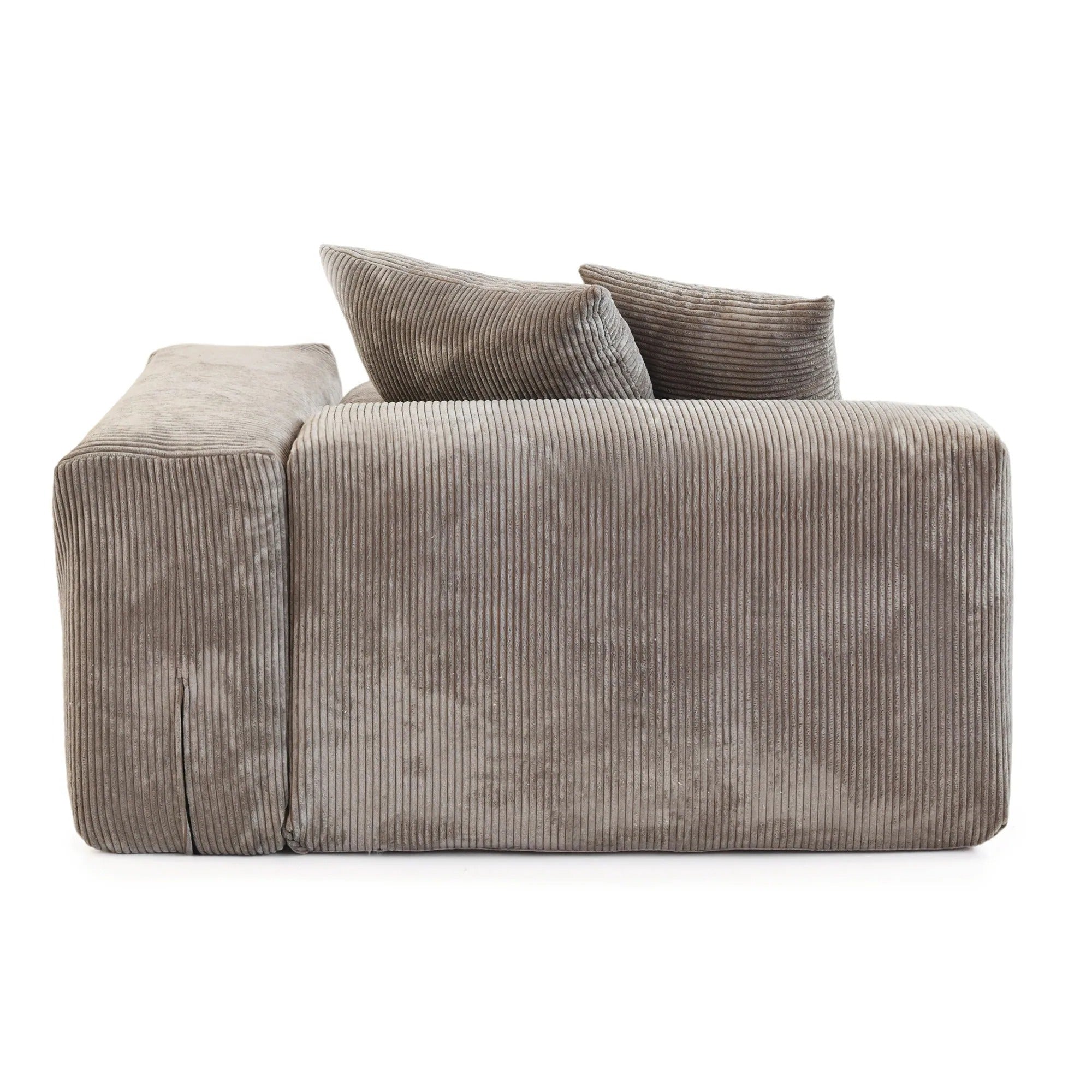 Modular Washable Oversized Corner Chair in Brown