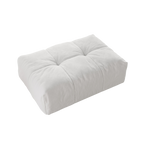 Rectangular white ottoman on a white background