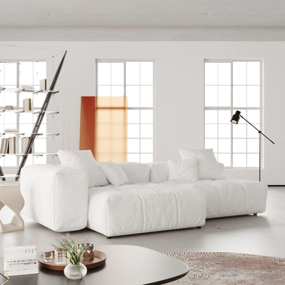 Loveseat Cotton Linen Modular Sectional Sofa | Strata Modular - Divan Dreams