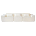 3-Seater Modular Sofa in Plush Velvet