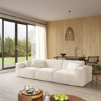 3-Seater Modular Sofa in Plush Velvet