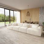 4-Seater Modular Sofa in Plush Velvet