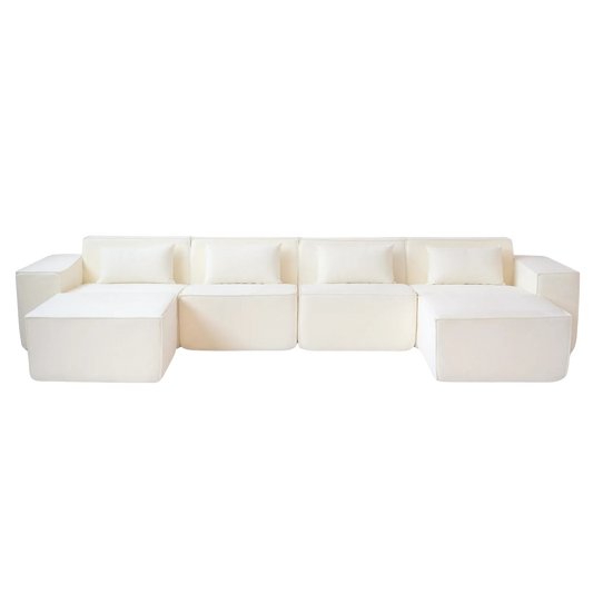 6-Seat Modular Double Chaise Sectional | Wendy