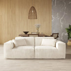 2-Seater Modular Loveseat in Velvet