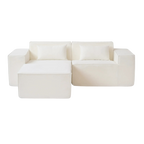 3-Seater Modular Sofa with Chaise in Velvet