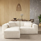 3-Seater Modular Sofa with Chaise in Velvet