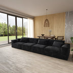 4-Seater Modular Sofa in Plush Velvet