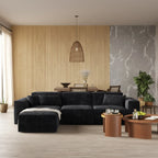 4-Seater Modular L-Shaped Sectional in Plush Velvet