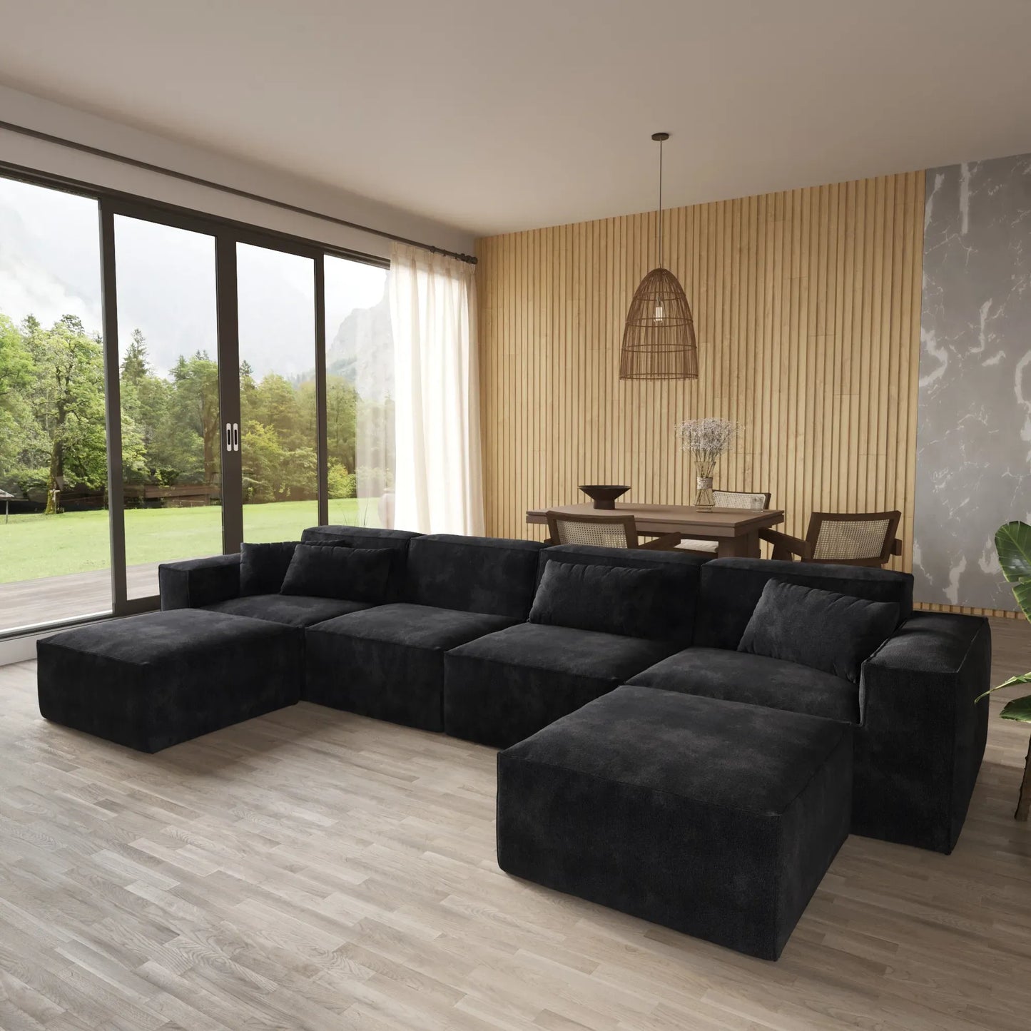 6-Seat Modular Double Chaise Sectional | Wendy