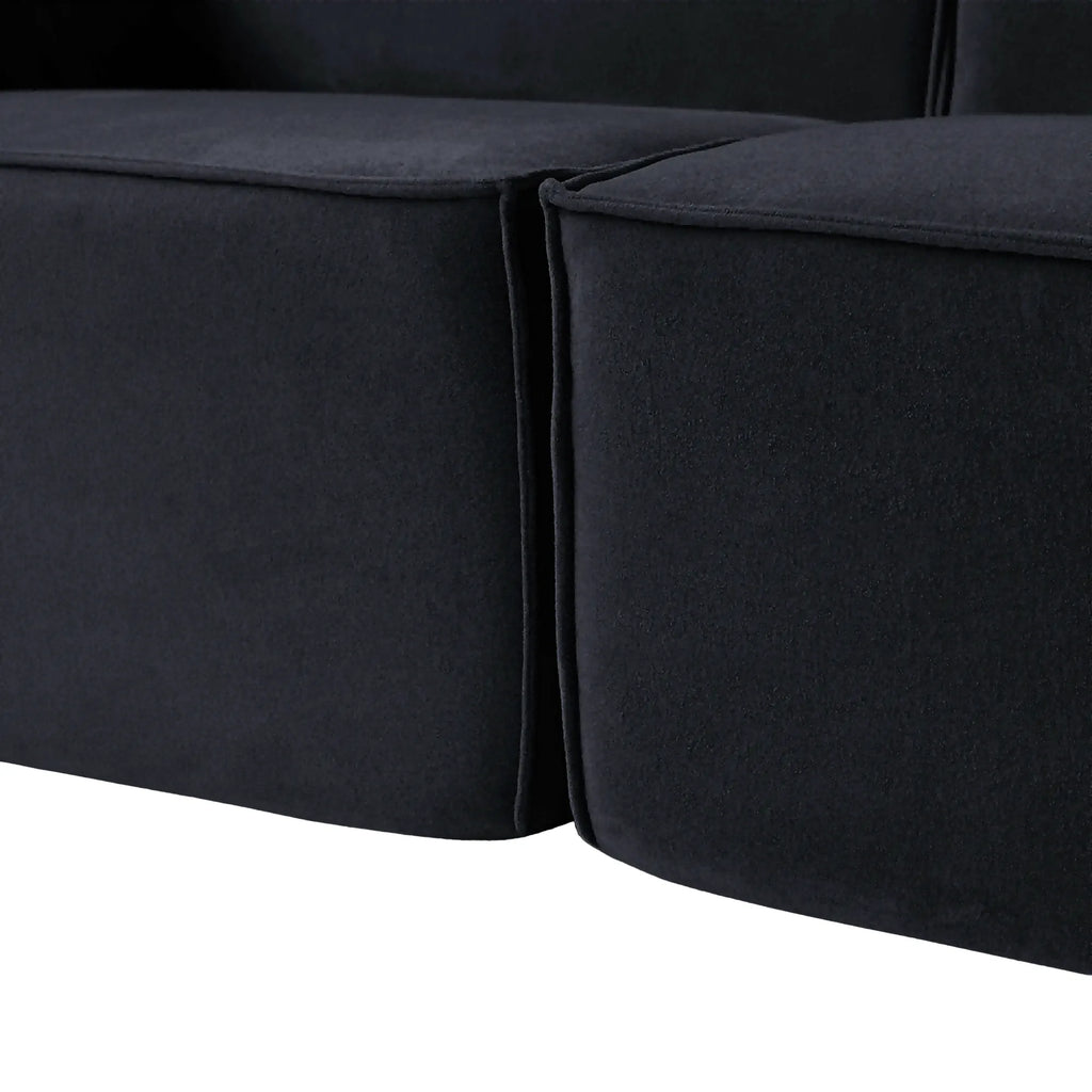 4-Seater Modular Sofa in Plush Velvet