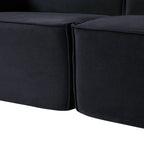 4-Seater Modular Sofa in Plush Velvet