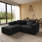 3-Seater Modular Sofa with Chaise in Velvet