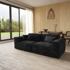 2-Seater Modular Loveseat in Velvet