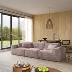 3-Seater Modular Sofa in Plush Velvet