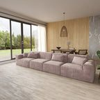 4-Seater Modular Sofa in Plush Velvet