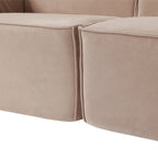 4-Seater Modular Sofa in Plush Velvet