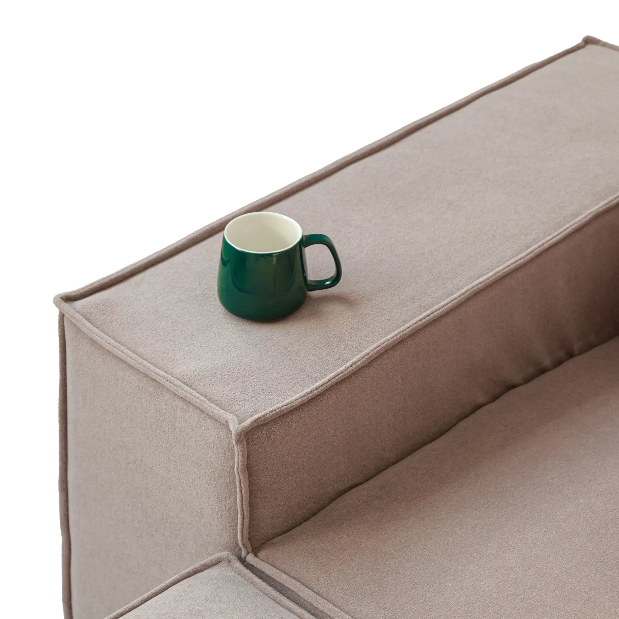 4-Seater Modular Sofa in Plush Velvet