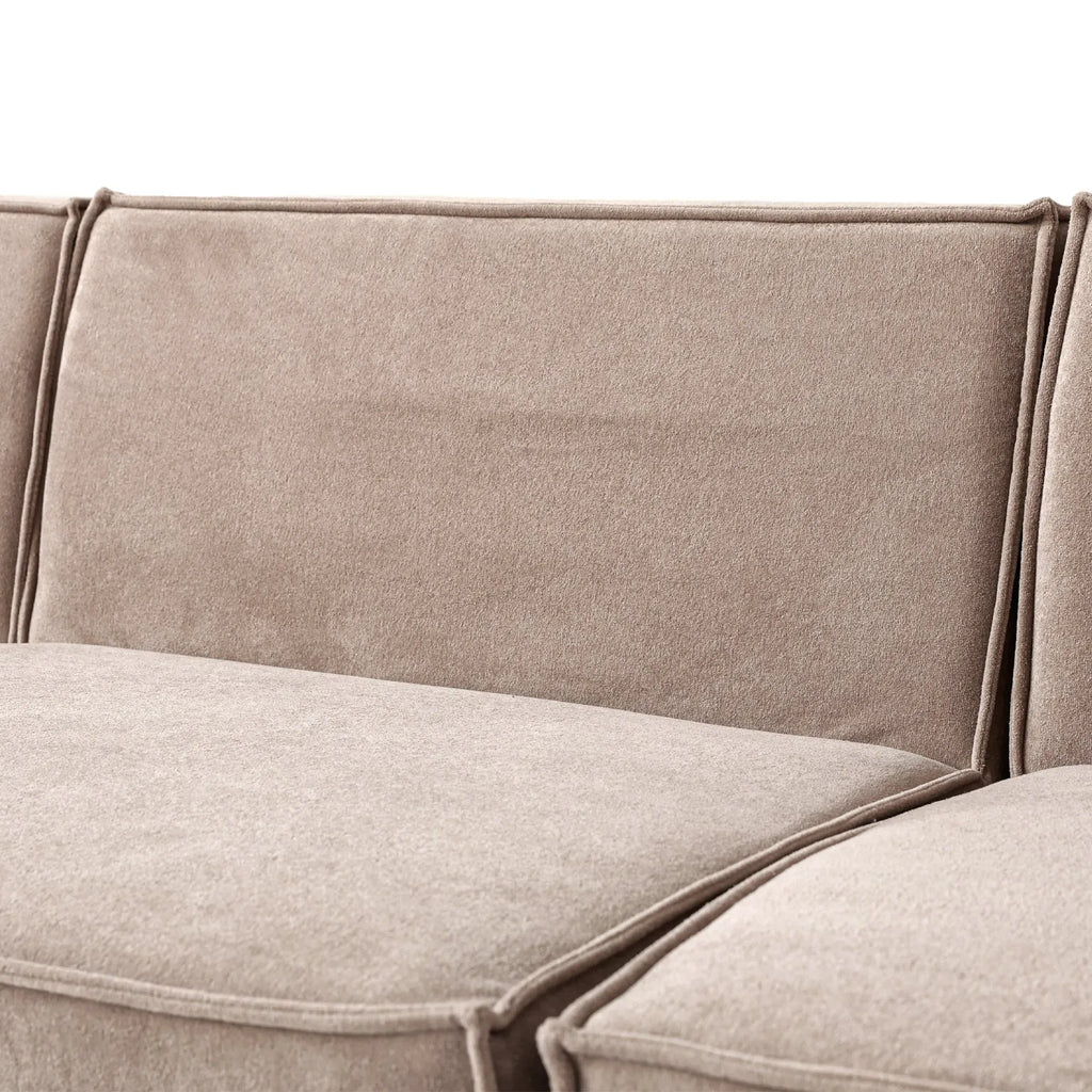 4-Seater Modular Sofa in Plush Velvet