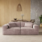2-Seater Modular Loveseat in Velvet