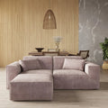 Modular All-Foam 2-Seater Sectional in Brown