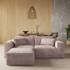 3-Seater Modular Sofa with Chaise in Velvet
