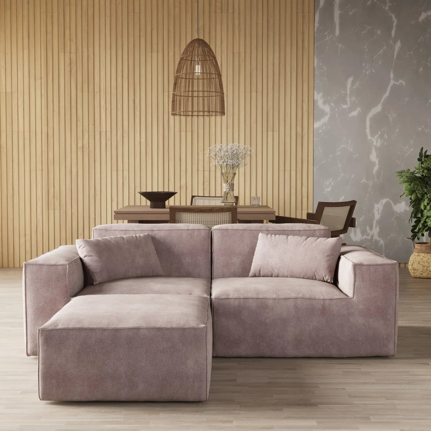 3-Seat Modular Chaise Sectional | Wendy
