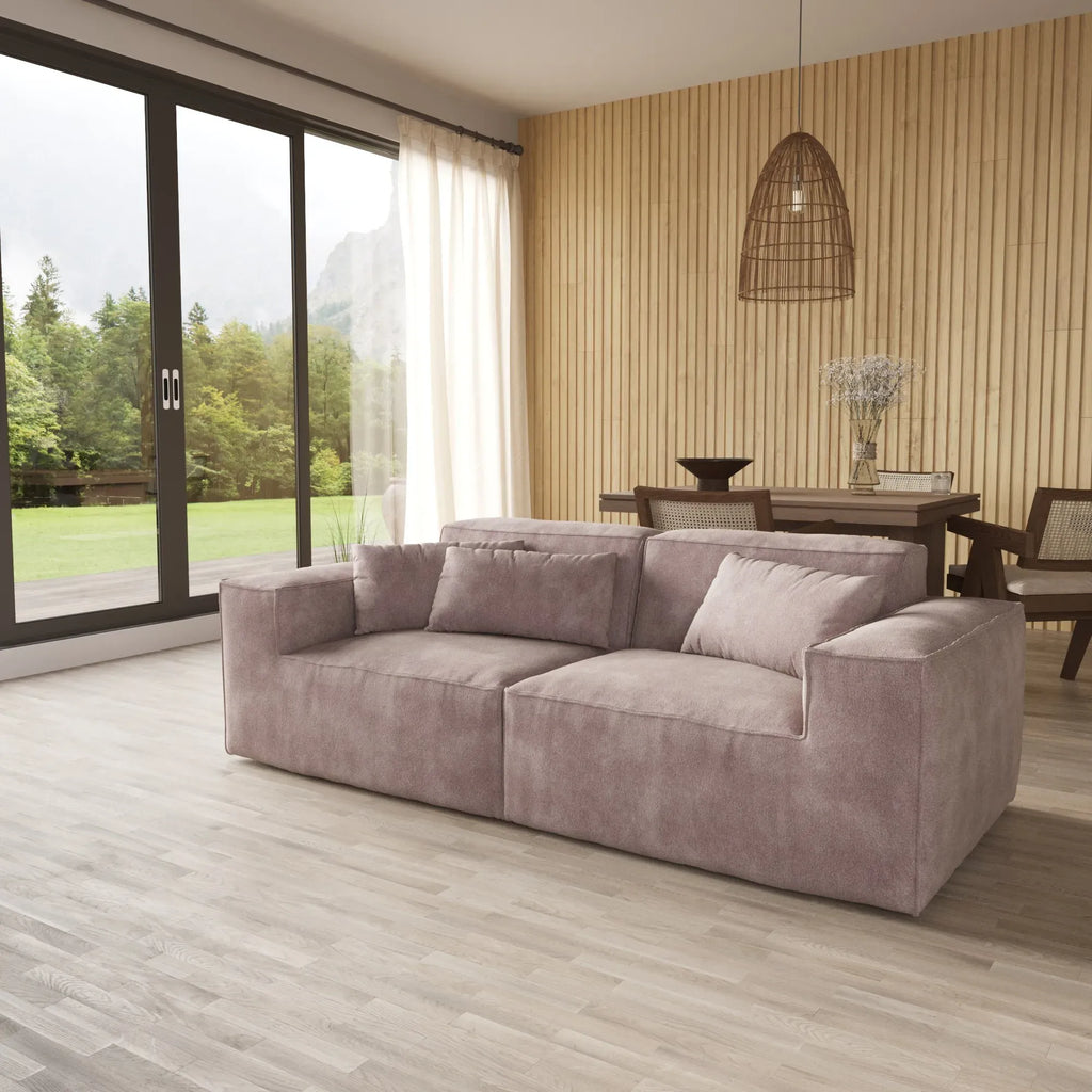 2-Seater Modular Loveseat in Velvet