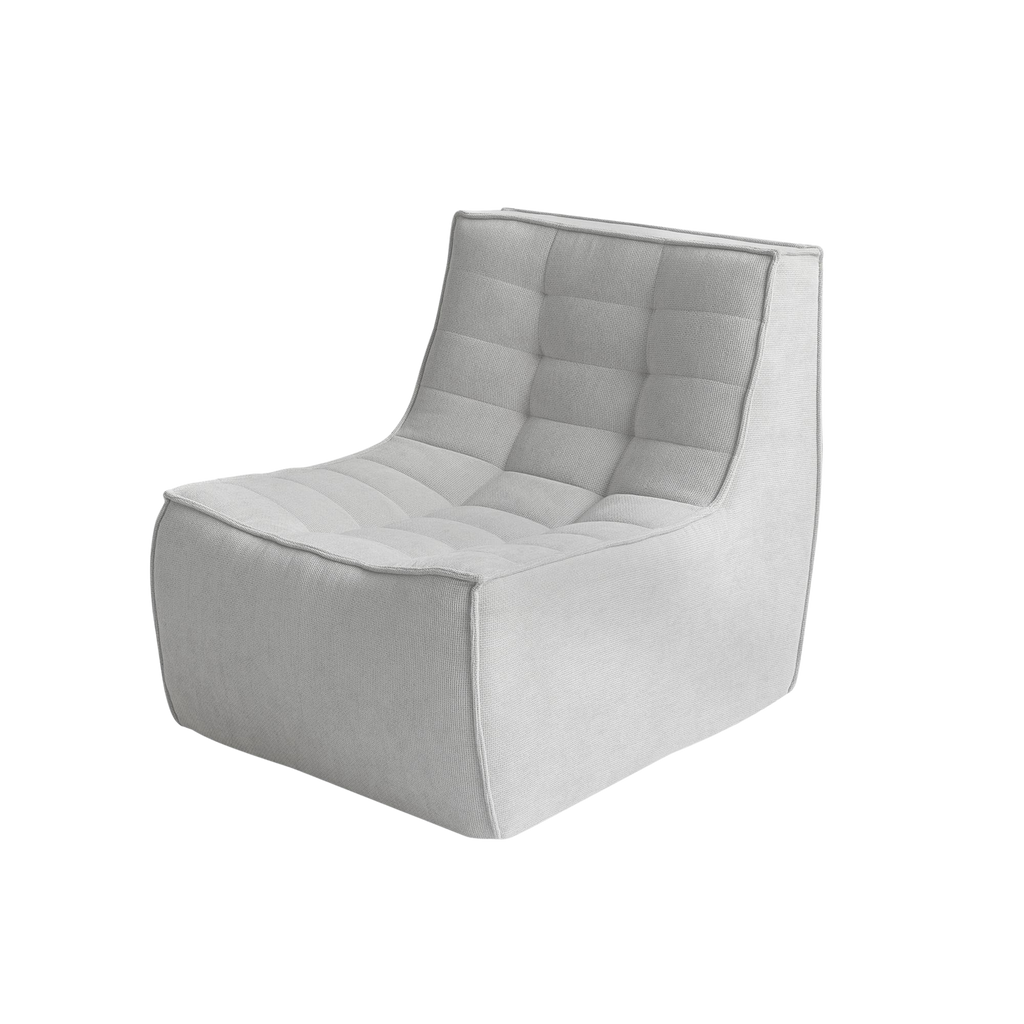 Modern gray chair on a white background