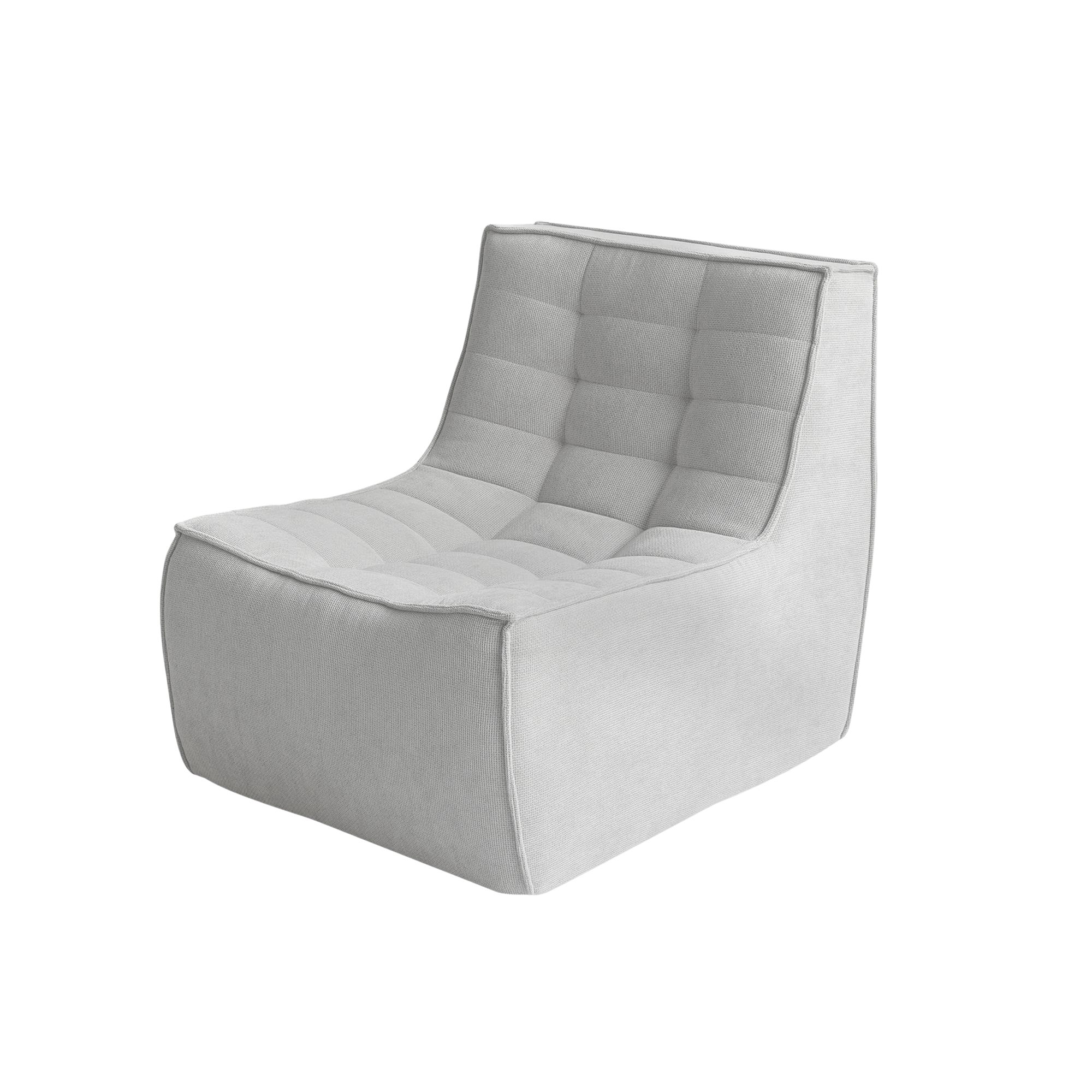 Modern gray chair on a white background