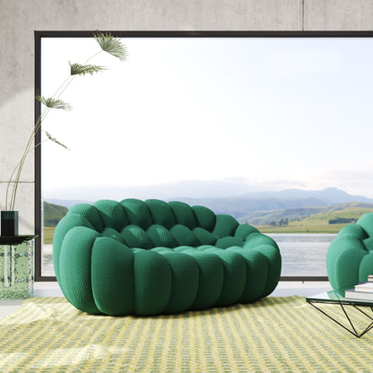 3D-Knitted Modular Bubble Sofa Sleeper – Ergonomic Loveseat Couch with Deep Cushions & No Assembly