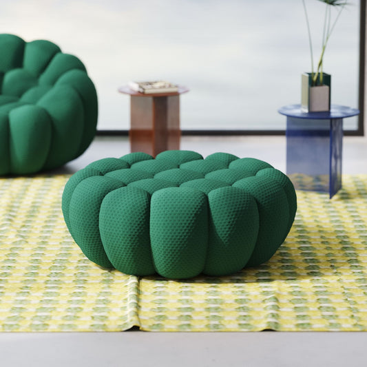 3D-Knitted Modular Bubble Ottoman – Ergonomic Pouf with Deep Cushions & No Assembly
