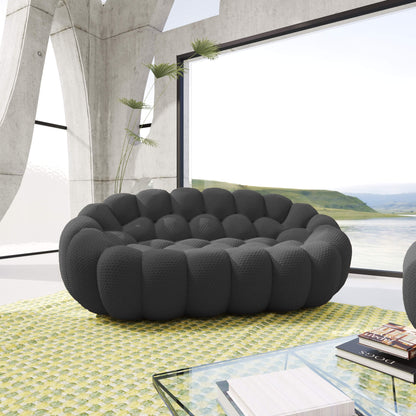 3D-Knitted Modular Bubble Sofa Sleeper – Ergonomic Loveseat Couch with Deep Cushions & No Assembly