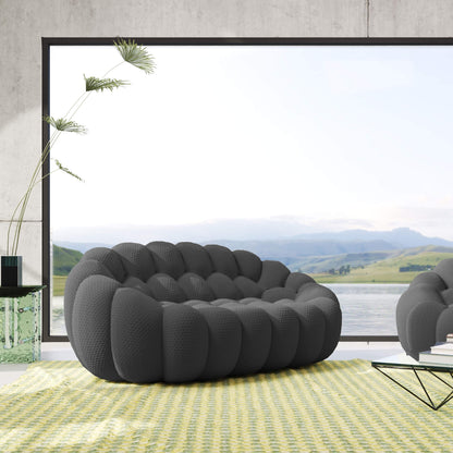 3D-Knitted Modular Bubble Sofa Sleeper – Ergonomic Loveseat Couch with Deep Cushions & No Assembly