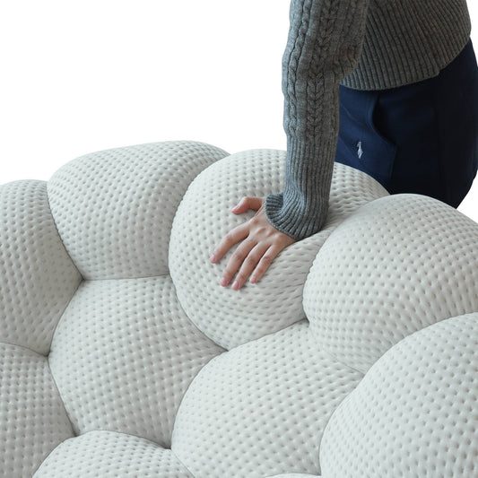 3D-Knitted Modular Bubble Sofa Sleeper – Ergonomic 3-Seater Couch with Deep Cushions & No Assembly