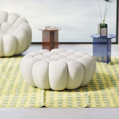 3D-Knitted Modular Bubble Ottoman – Ergonomic Pouf with Deep Cushions & No Assembly
