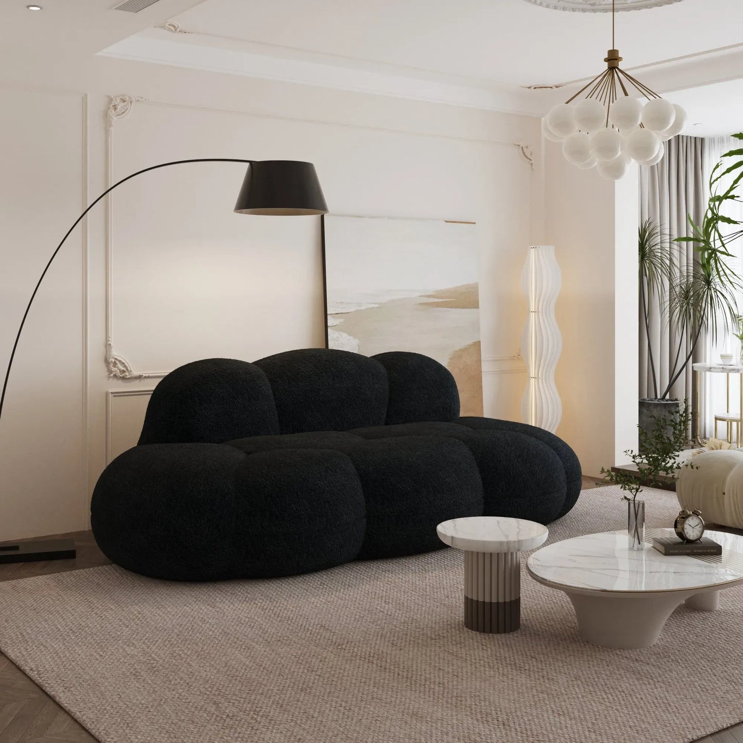 Cloud-Shaped Sofa with Soft Sherpa Upholstery and Kid-Safe Design | Cloud Nine
